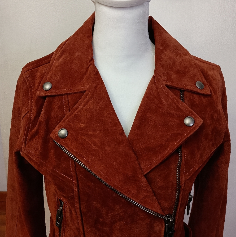 NWT Leather Suede Moto Jacket BLANKNYC XS - Picture 6 of 16
